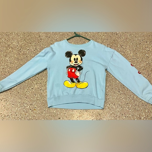 Disney Mickey Mouse light blue crewneck size XS - Picture 2 of 3